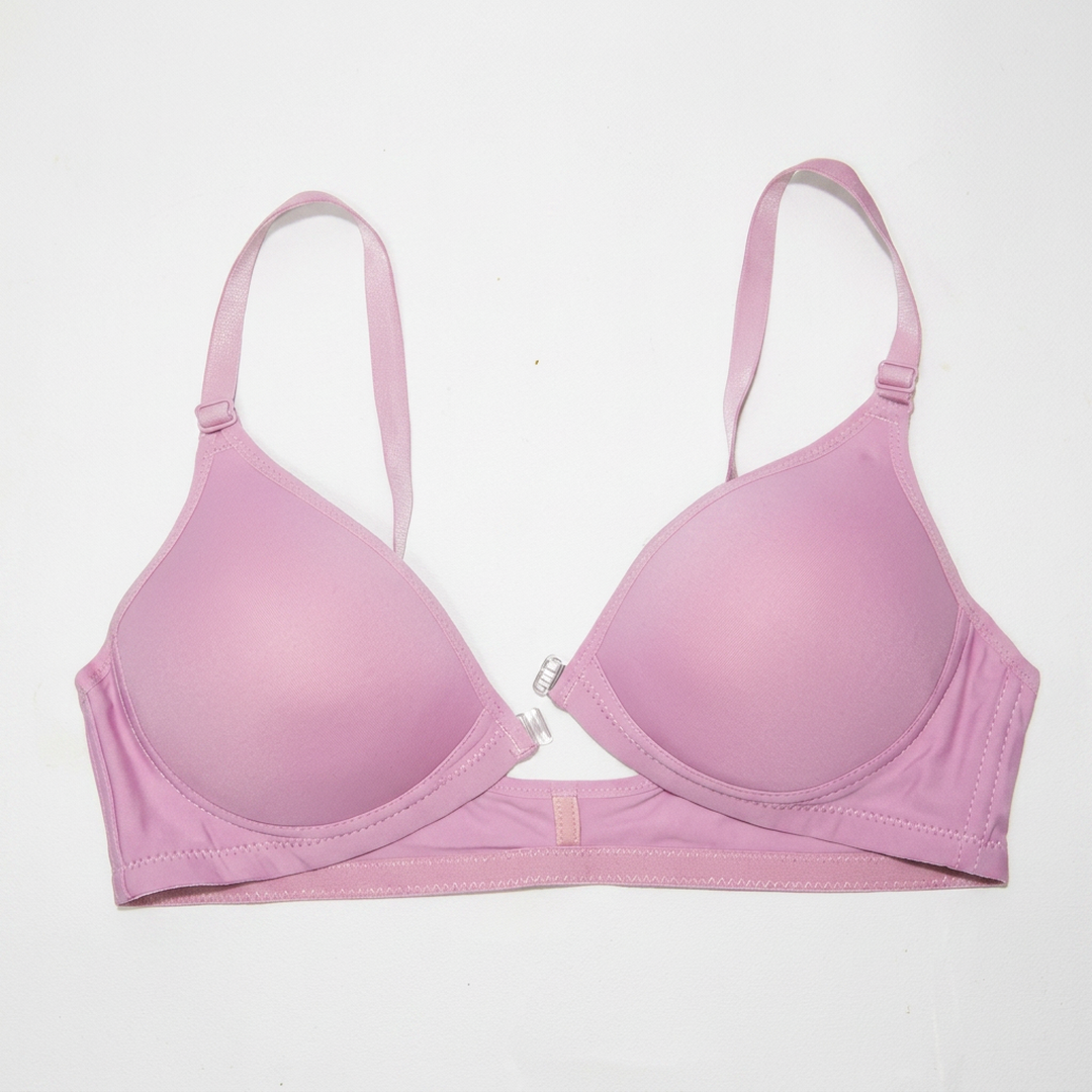 Pink Push Up Bra for Women, Adjustable, Soft Charmeuse, AA Cup, Daily Wear