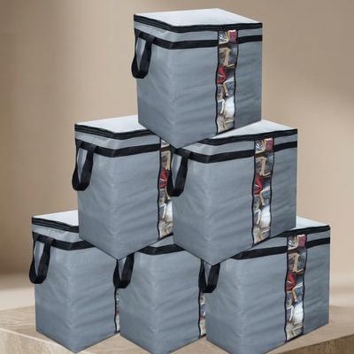 Stylish Storage Bags Gray Dustproof Double Load