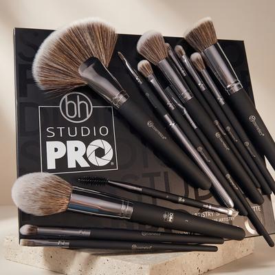 13 Piece Makeup Brush Set Pro Black