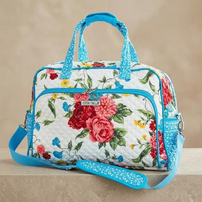 Multi Purpose Baby Bag Floral Blue Cotton 10x10