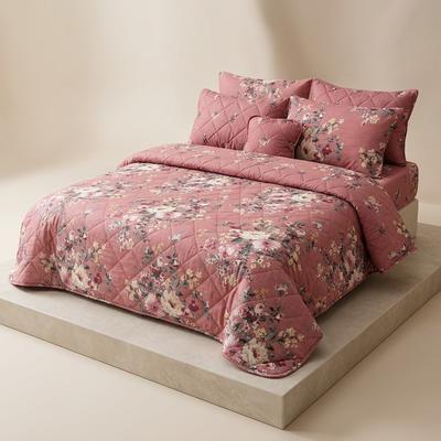 Cotton Salonica Comforter Set Pink Floral Double Bed