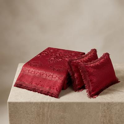 3 Pc Palachi Embossed Red Bedsheet Set for Double Bed