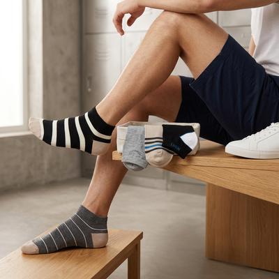 Men Cotton Ankle Socks 5 Pack Multicolor