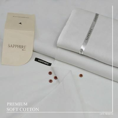 Premium Soft Cotton Off-White Men's Suit