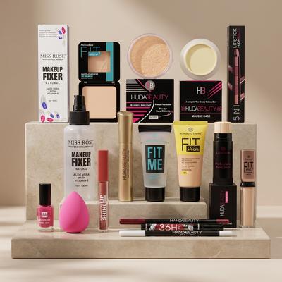 16-in-1 Makeup Set for Women Black Bottle