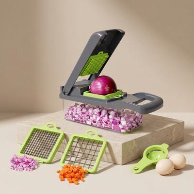 Premium Vegetable Cutter with Egg Separator & Dicing Blades