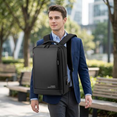 Black Waterproof Laptop Backpack for Students & Professionals