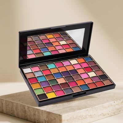 48-Color Eyeshadow Palette with Shimmer & Metallic Shades