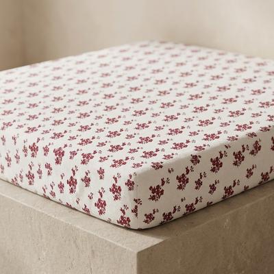 Printed Terry Cotton Double Bed Mattress Cover White