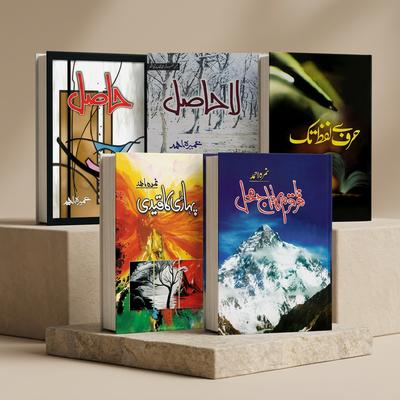 Pack of 5 Urdu Fiction Books A5 Hardcover Paperback