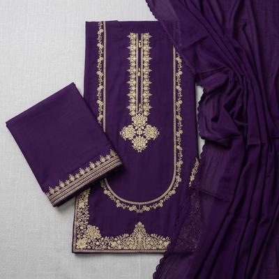 Purple Embroidered Lawn 2-Piece Women Suit