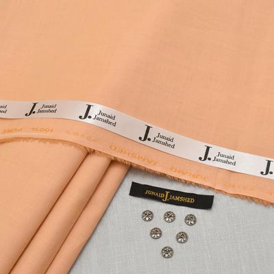 Junaid Jamshed Soft Cotton Peach Suit Fabric 4.5m