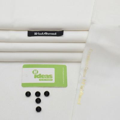 Summer Soft Cotton Unstitched Shirt Pearl White Gul Ahmed thumbnail 1