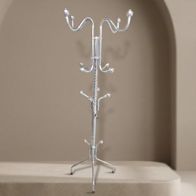 Premium Quality Coat Stand Silver Chrom Iron 16 Item
