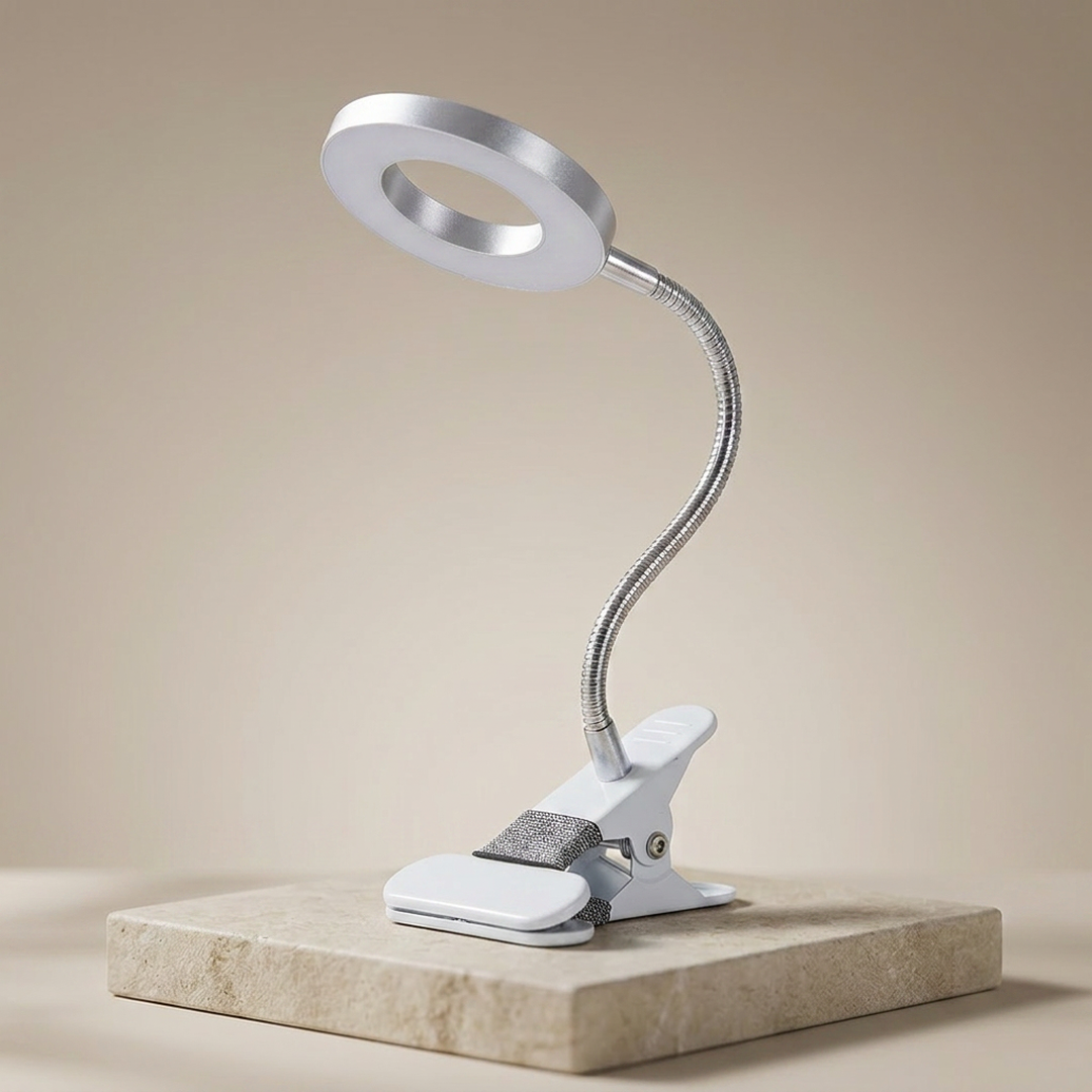 Cross-Border Supply Led Desk Lamp Eye Protection Learning Beauty Tattoo Magnifying Glass USB Foldableing Hot and Cold Clip Bedside Lamp