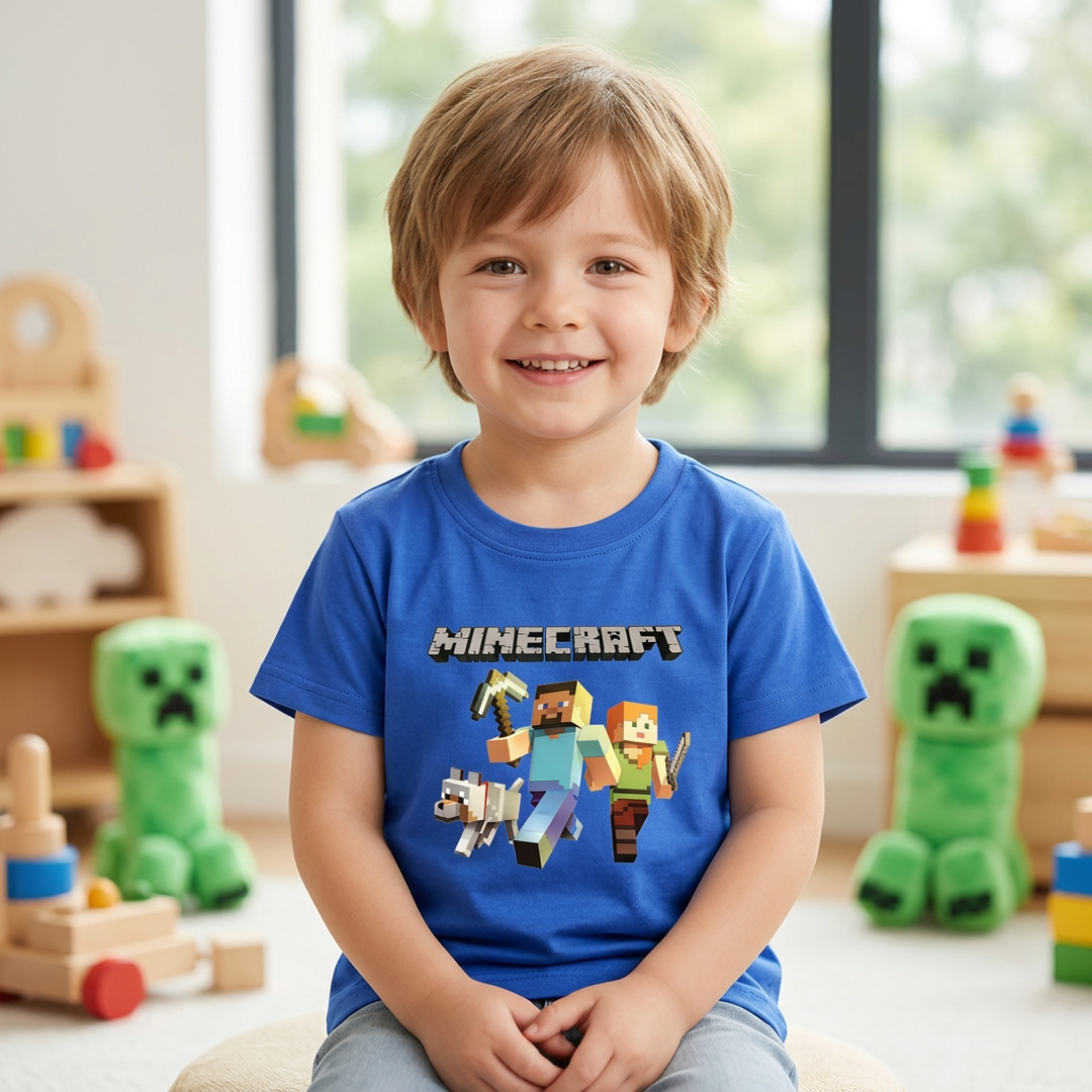 Minecraft Kids Green Short Sleeve T-Shirt - Image 16