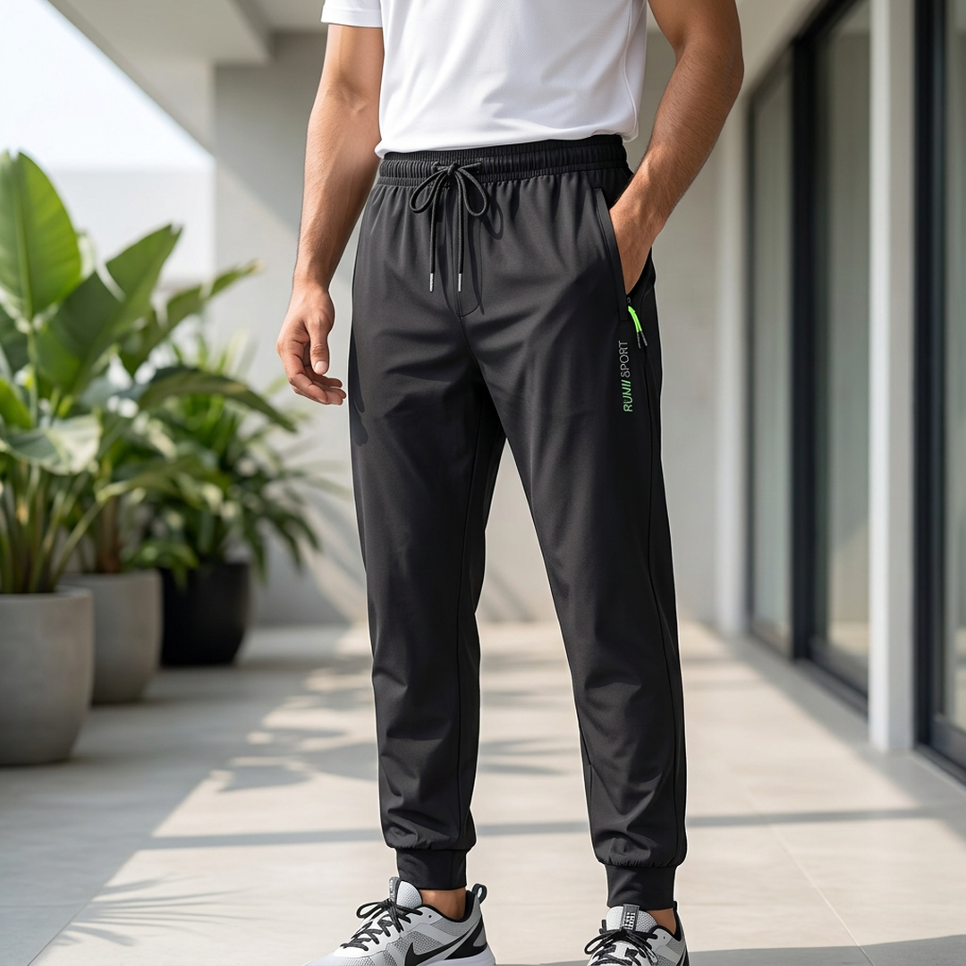Men Ice Silk Pants Grey Large Summer Wear - Image 5