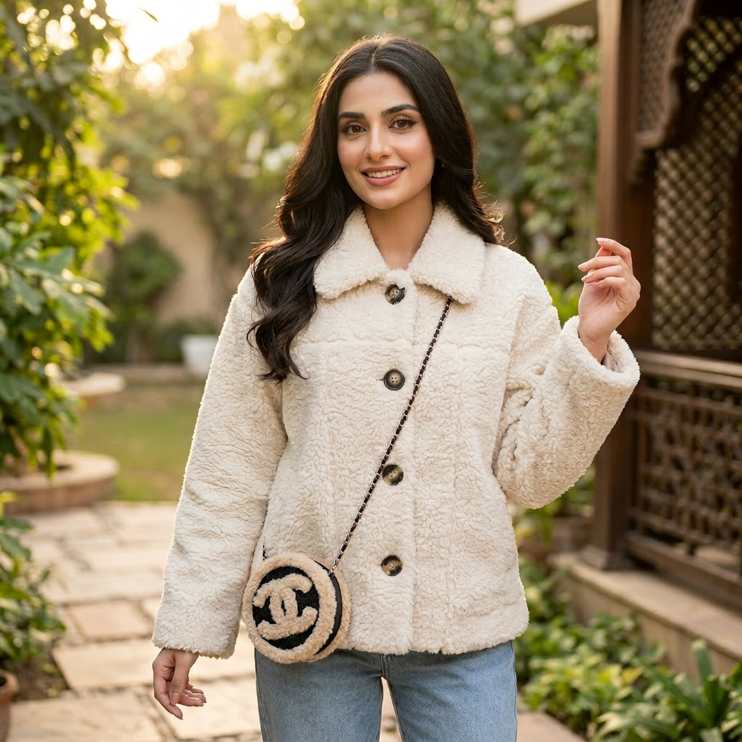 Women Fleece Cardigan Sweater Hooded Coat Solid Color