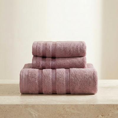 Mozhu Bamboo Fiber Towel 3Pc Set Pink Microfiber