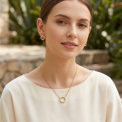 Crystal Ring Necklace Earrings Set for Women