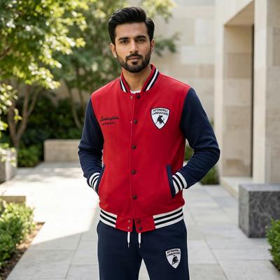 Men's Navy Blue Baseball Track Suit Slim Fit Casual Wear