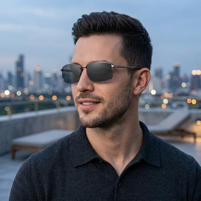 Men Square Polarized Night Vision Sunglasses
