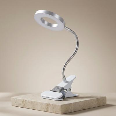 Cross-Border Supply Led Desk Lamp Eye Protection Learning Beauty Tattoo Magnifying Glass USB Foldableing Hot and Cold Clip Bedside Lamp