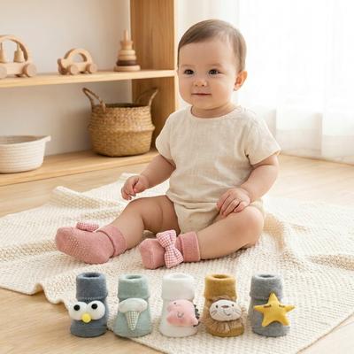 Winter Warm Terry Socks for Baby Newborn Non-Slip