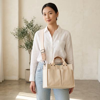 Women's Canvas Crossbody Bag Large Capacity Korean School Lunch Bag