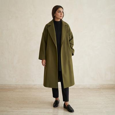Women Woolen Coat Large Korean Style Loose Mid-Length