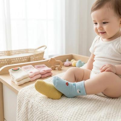 Cotton Baby Socks No Harm No Poison No Light Blue