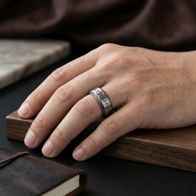 Titanic Steel Men's Ring with Korean Design