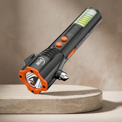 Tungsten Hammer Flashlight for Car Windows & Fire Rescue