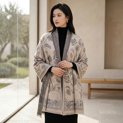 Women Korean Joker Cashmere Shawl Double Sided Warm Winter
