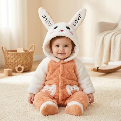 Cute Bunny Hooded Jump Suit for Girls