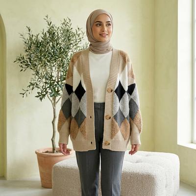 2025 Korean Style Knitted Cardigan Women Loose Fit