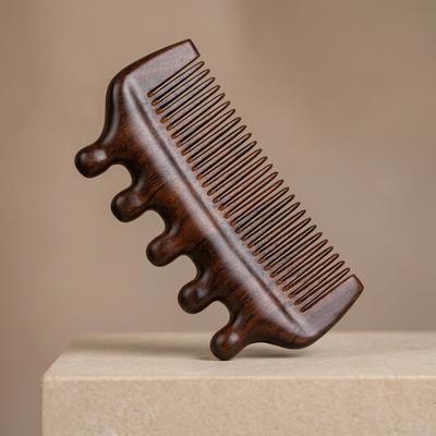 Golden Sandalwood Scalp Comb for Hair Care