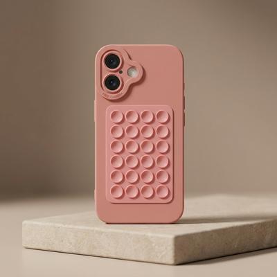 Pink Silicone Mobile Phone Protector with Suction Cup