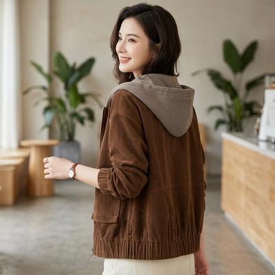 Women's Hooded Loose Jacket Beige 2024 Winter