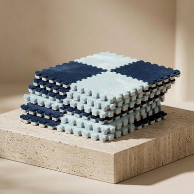 Plush Stitched Foam Bed Mat Lavender Cut Tatami Design