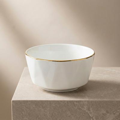 Jingdezhen Ceramic Rice Bowl Gold Handpainted