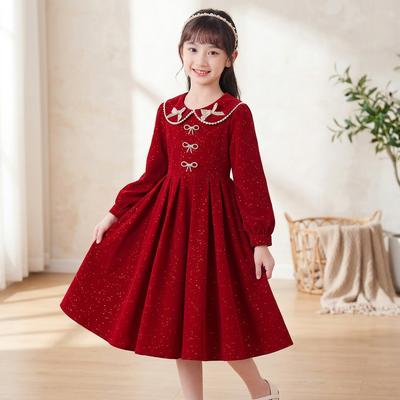 Girls Red Princess Dress Medium Large Kidsren