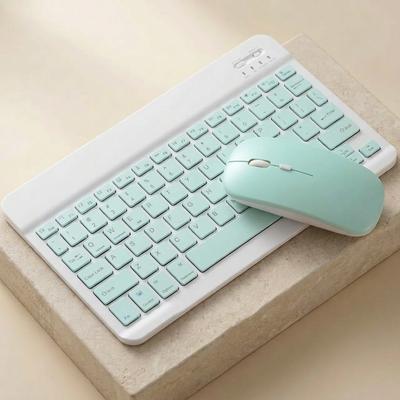 Wireless Bluetooth Keyboard Set for Android Apple, Beige, Backlit, Universal