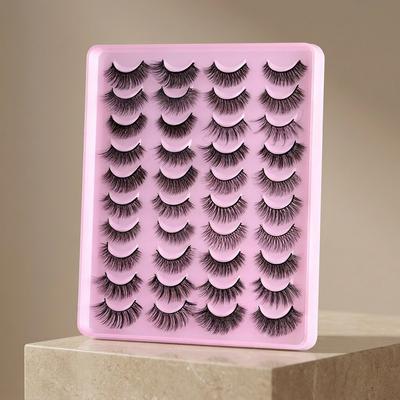 False Eyelashes 20 Pairs Mixed Natural Thick Chemical Fiber Wholesale