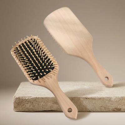 Wooden Hair Brush for Scalp Massage and Detangling