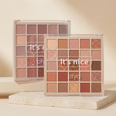 25-Color Eye Shadow Palette with Glitter Sequins