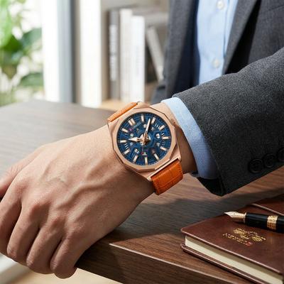Men's Carian 8437 Quartz Watch with Orange Strap