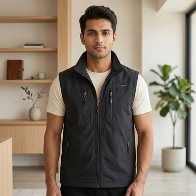 Men's Full Zip Vest Olive Green Large 1806