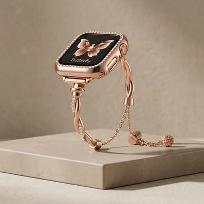 Stainless Steel Butterfly Watch Strap for Women