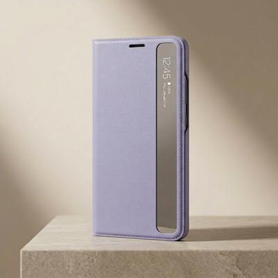 Samsung S21 Ultra Purple Leather Flip Case